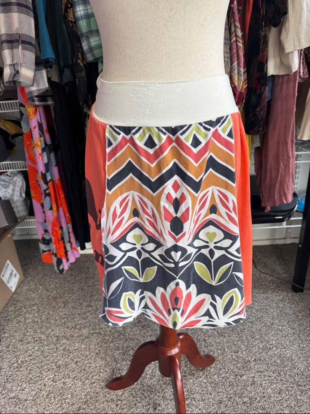Upcycled Tshirt A-Line Skirt